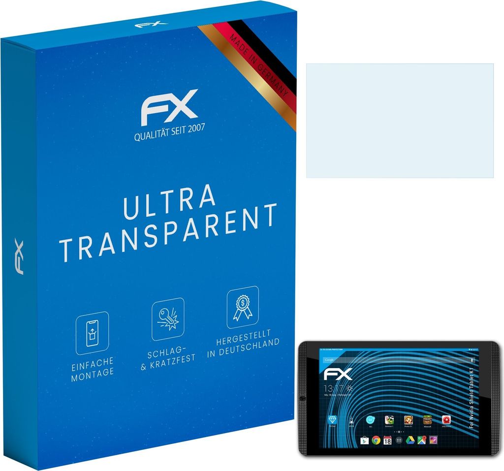 atFoliX FX-Clear 2x Schutzfolie kompatibel mit Nvidia Shield Tablet K1 Displayschutzfolie