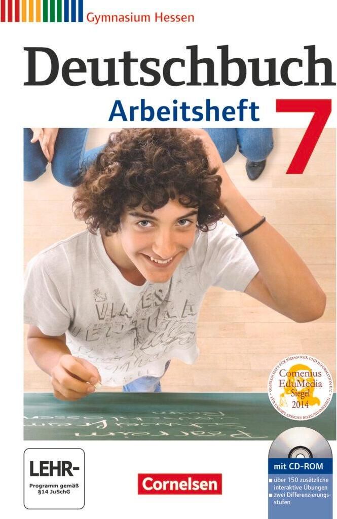 Deutschbuch 7. Schuljahr. Gymnasium Hessen. Arbeitsheft mit Lösungen und Übungs-CD-ROM