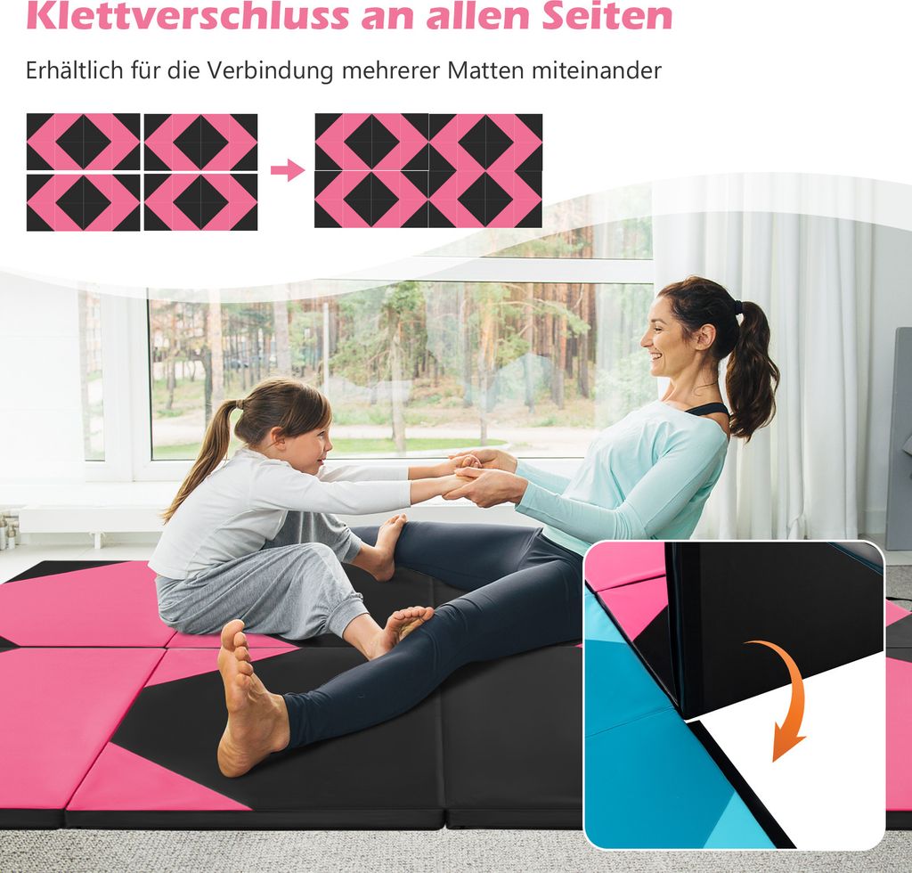 Skládací měkká podložka COSTWAY, 300 x 120 cm, přenosná Obrázek produktu 6