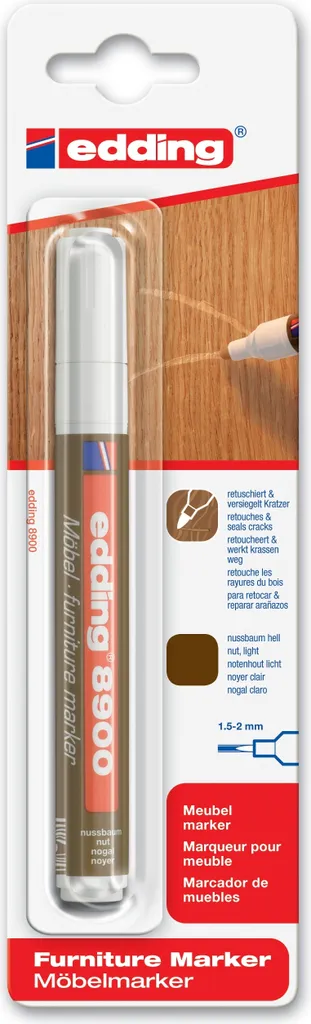 Effacer Rayures Meubles Bois Noyer Clair edding 8900 Stylo Retouche x5