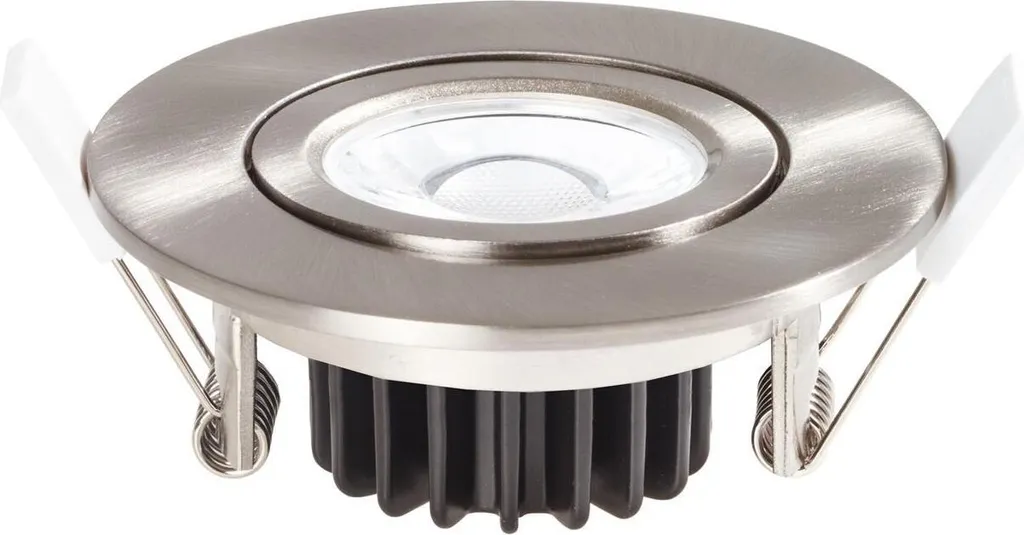 Luminaire de plafond LED encastrable orientable plat nickel bruni 520lm