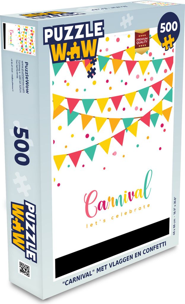 MuchoWow Puzzle 500 Teile "Karneval" mit Fahnen und Konfetti - Denken - Spiel - Toy