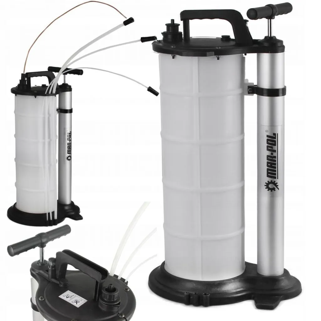 Pompe à vidange manuelle 9 litres MAR-POL pour huile et fluides auto