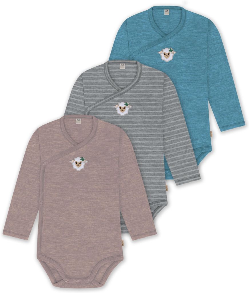 normani 3er Set Baby-Body Wickelbody Toddler-Bodysuit