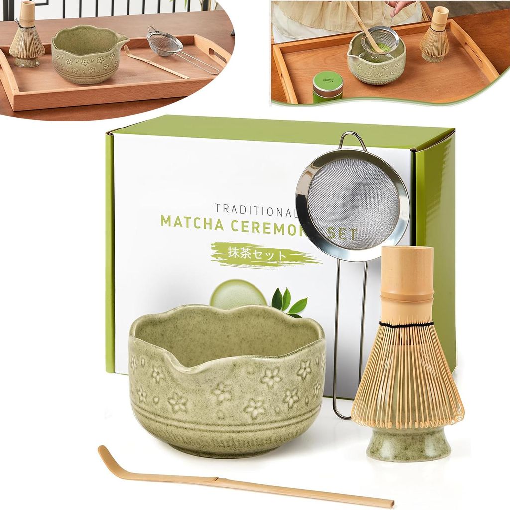 5 pcs Keramik Matcha Set, Geschenk für Matcha-Anfänger und Produktbild 