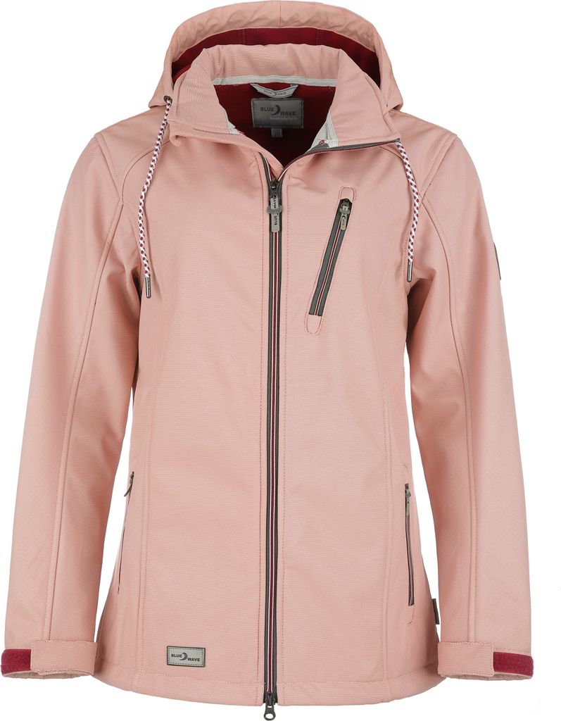 Blue Wave Damen Softshelljacke Jessica - Outdoorjacke Jacke mit Fleece-Innenfutter in Rose Größe 36