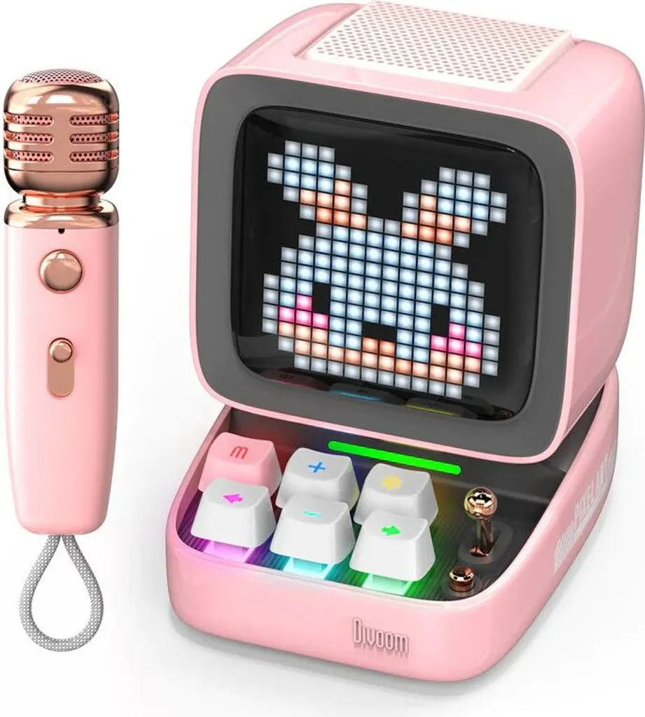 Divoom DitooMic Rose : Enceinte Bureau Design pour Karaoké et Pixel Art
