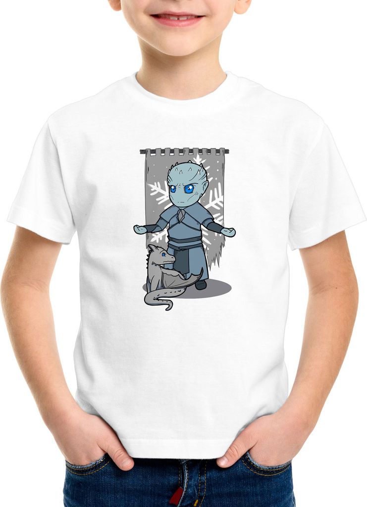style3 Chibi Nachtkönig Kinder T-Shirt weiße wanderer