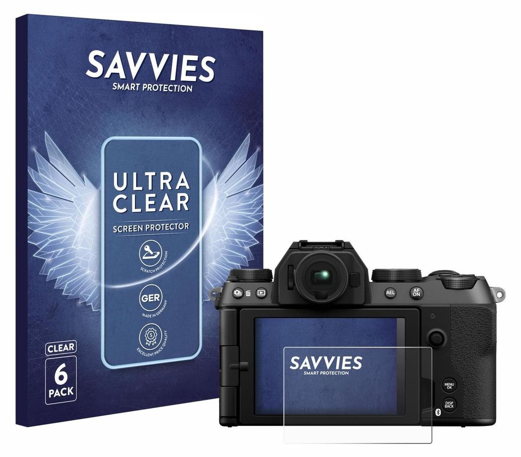 6x Für Fujifilm X-S20 Schutzfolie Savvies Displayschutz Display Schutz Folie Klar Transparent