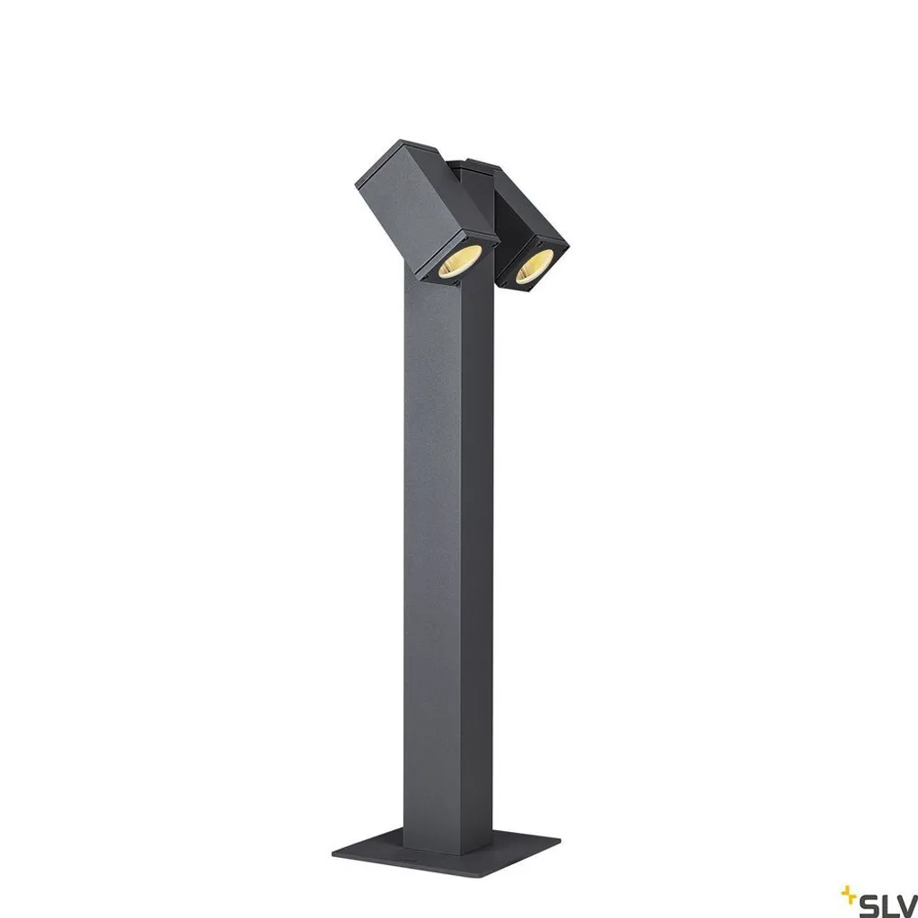 Lampadaire de Jardin Double Orientable Anthracite Theo Pathlight GU10 2L