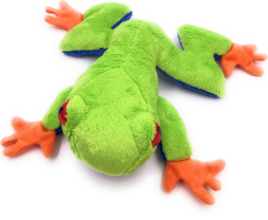 Onwomania Plüschtier Kuscheltier Stoff Tier Frosch giftgrün Lurch 18 cm