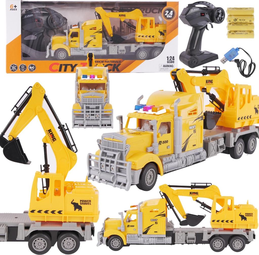 Ferngesteuerter RC Bagger Baufahrzeug Fernbedienung Produktbild 