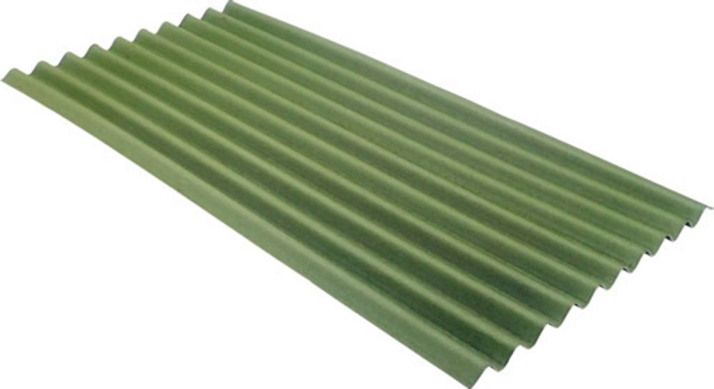 Onduline Bitumenwellplatte Base mit Sinus Profil 95/38 grün 2000 mm x 855 mm x 2,6 mm
