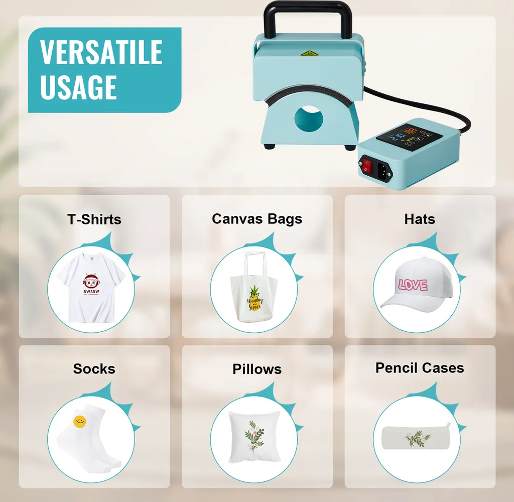 Machine à Floquer les Casquettes - Presse à Chaud Compacte pour Créateurs