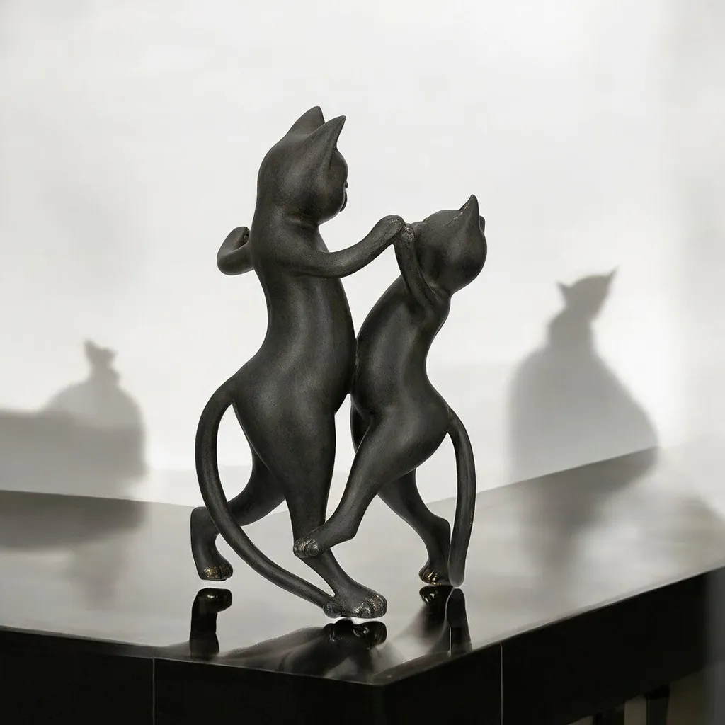 Figurine Chat Noir Gatto Gilde 30,5cm : Décoration Durable qui ne Casse Pas