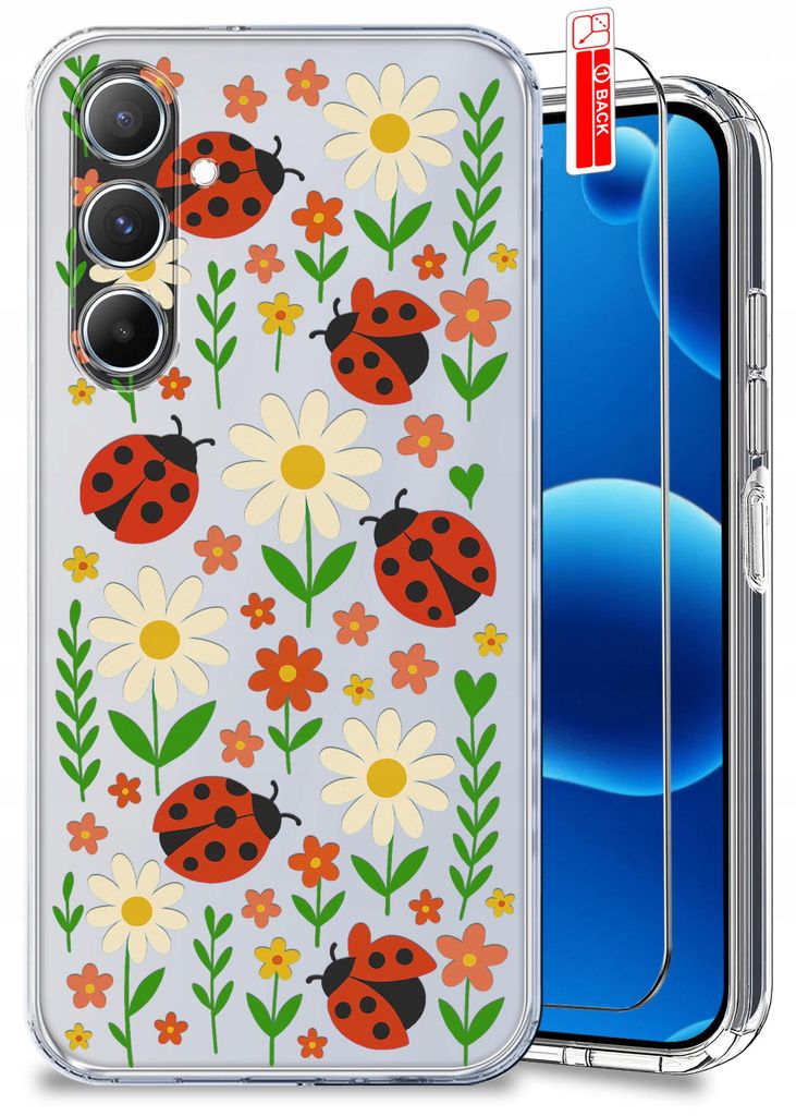 Hülle für Samsung A17 5G – Frühlingsmotive, Frühlingsblumen, durchsichtige Hülle + Displayschutzfolie