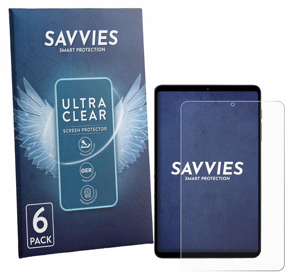 6x Für BNCF BPad T1 Schutzfolie Savvies Displayschutz Display Schutz Folie Klar Transparent