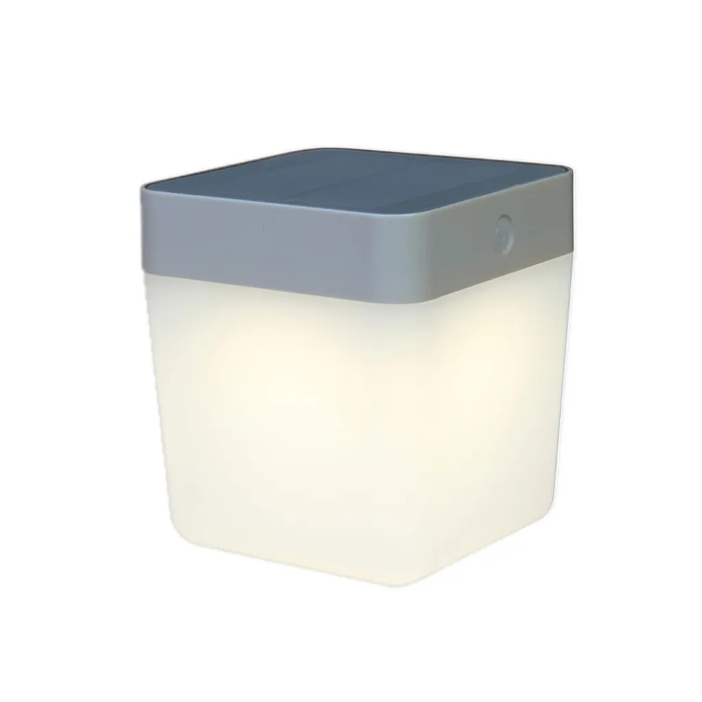 Lampe de table solaire TABLE CUBE Lutec : fini les câbles dehors