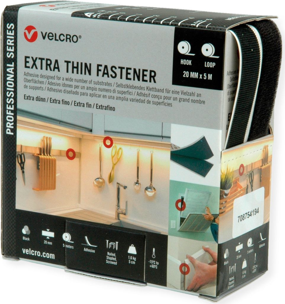 VELCRO® Extra Thin Fastener 5m nastro a gancio 5m nastro ad Immagine del prodotto 