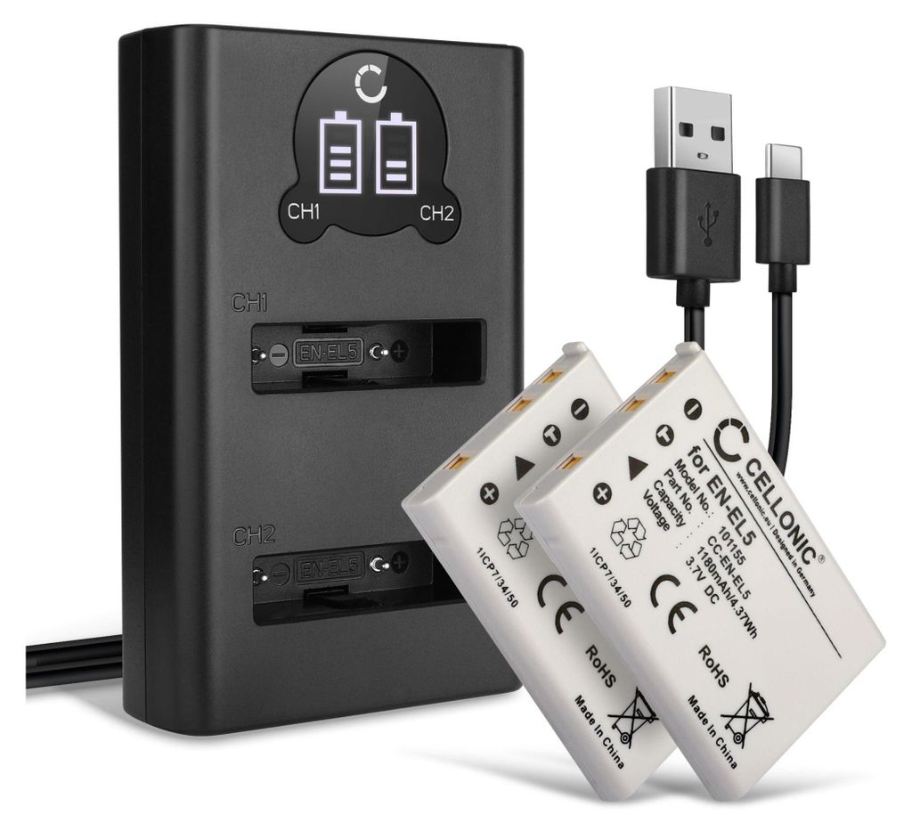 CELLONIC 2x Batterie pour Appareil photo Compatible avec Image du produit 