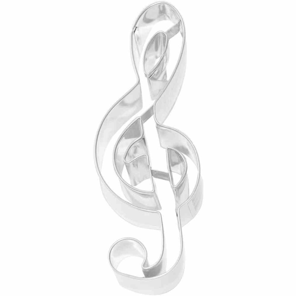 Birkmann Ausstechform Notenschlüssel, Ausstecher, Plätzchenform, Keks, Plätzchen, Edelstahl, 11.5 cm, 193192
