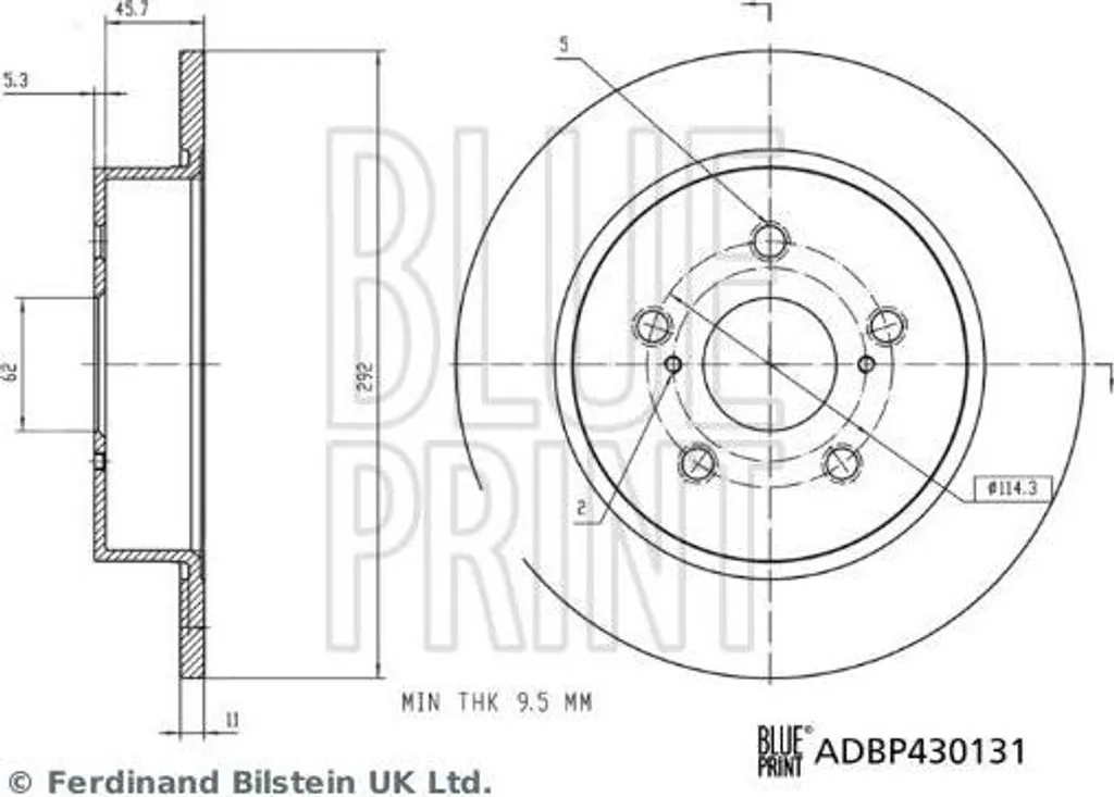 Supprimez les vibrations au freinage avec le disque Blue Print ADBP430131