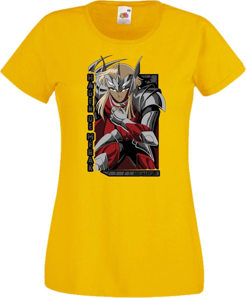 Damen T-Shirt Anime Manga Saint Anime Seiya Knights Of The Zodiac Merak Beta Hagen, Lady XS / Hellrosa