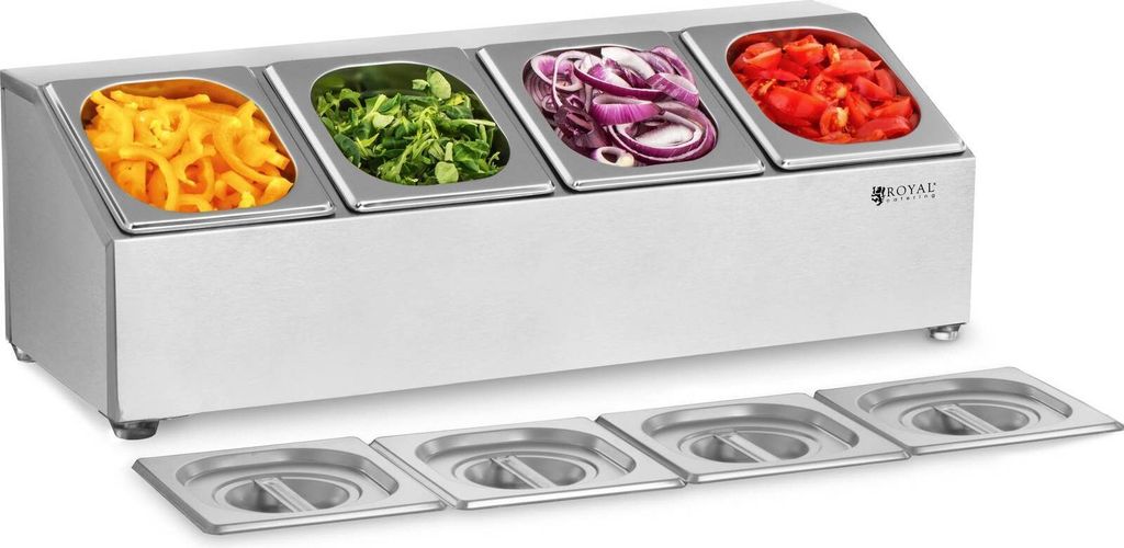 Expondo Royal Catering GN nadstavba – vrátane 4 nádob GN Obrázok produktu 