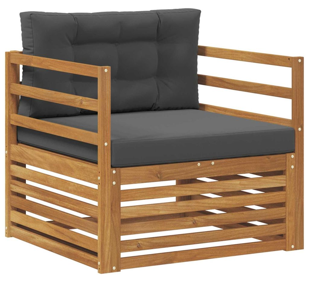 Outdoor-Sofa Massives Akazienholz und Polyester