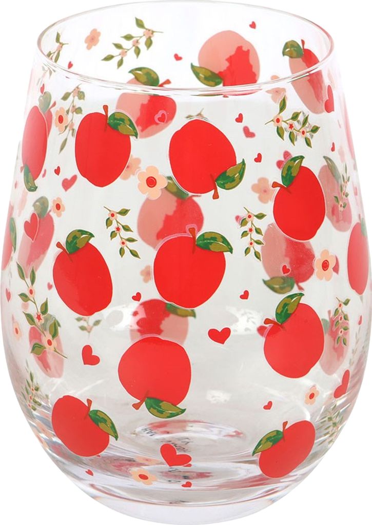 Something Different - Stielloses Glas, Apfel SD9828 (Einheitsgröße) (Rot/Transparent/Grün)