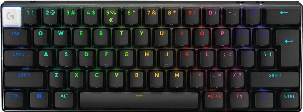 Logitech G PRO X 60, Verkabelt & Kabellos, RF Wireless + Bluetooth, Mechanischer Switch, QWERTY, RGB-LED, Schwarz