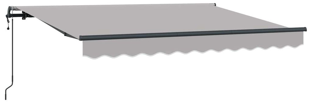 Einziehbare Markise Hellgrau 250 x 200 cm Stoff