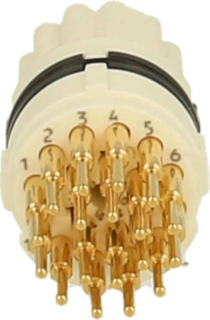 Insert M16 femelle 18 pôles blanc pour réparer vos connexions 24V 3A