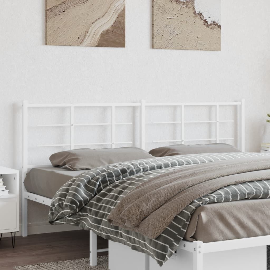 Möbel Kopfteil Metall Weiß 193 cm 2024 Produktbild 