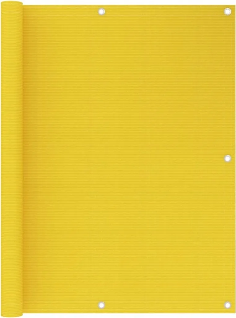 The Living Store Schermo privacy per balcone giallo 120x300 cm HDPE