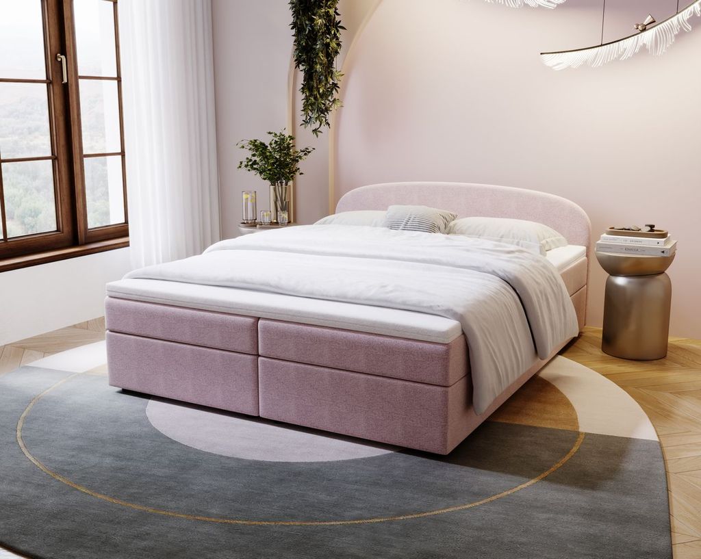 Čalúnená posteľ 140x200 KIRSTEN 2 s úložným priestorom - Obrázok produktu 