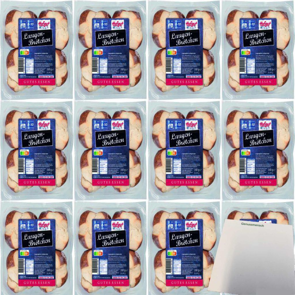 Hofgut Laugenbrötchen VPE (12x360g Packung) + usy Block Produktbild 