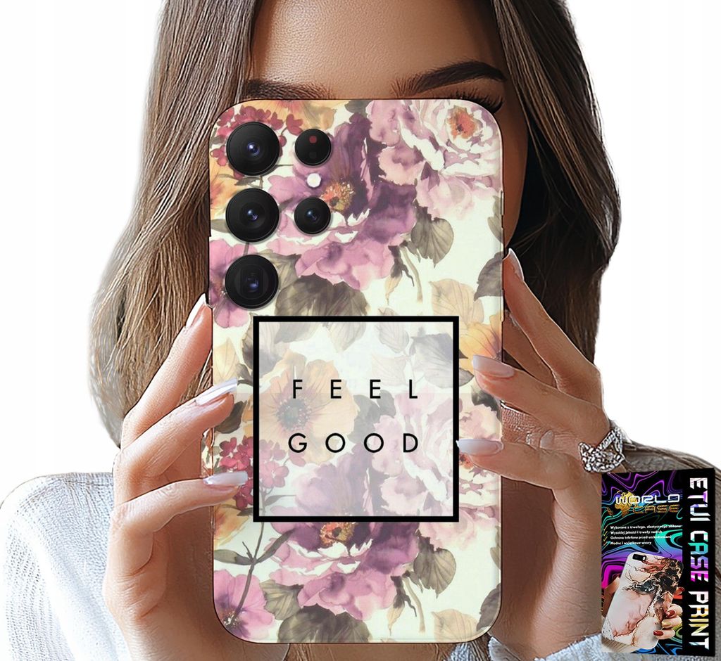 ETUI FÜR SAMSUNG GALAXY S22 Ultra - BLUMENDES DESIGN, FEMALE MODERNE + DATEI