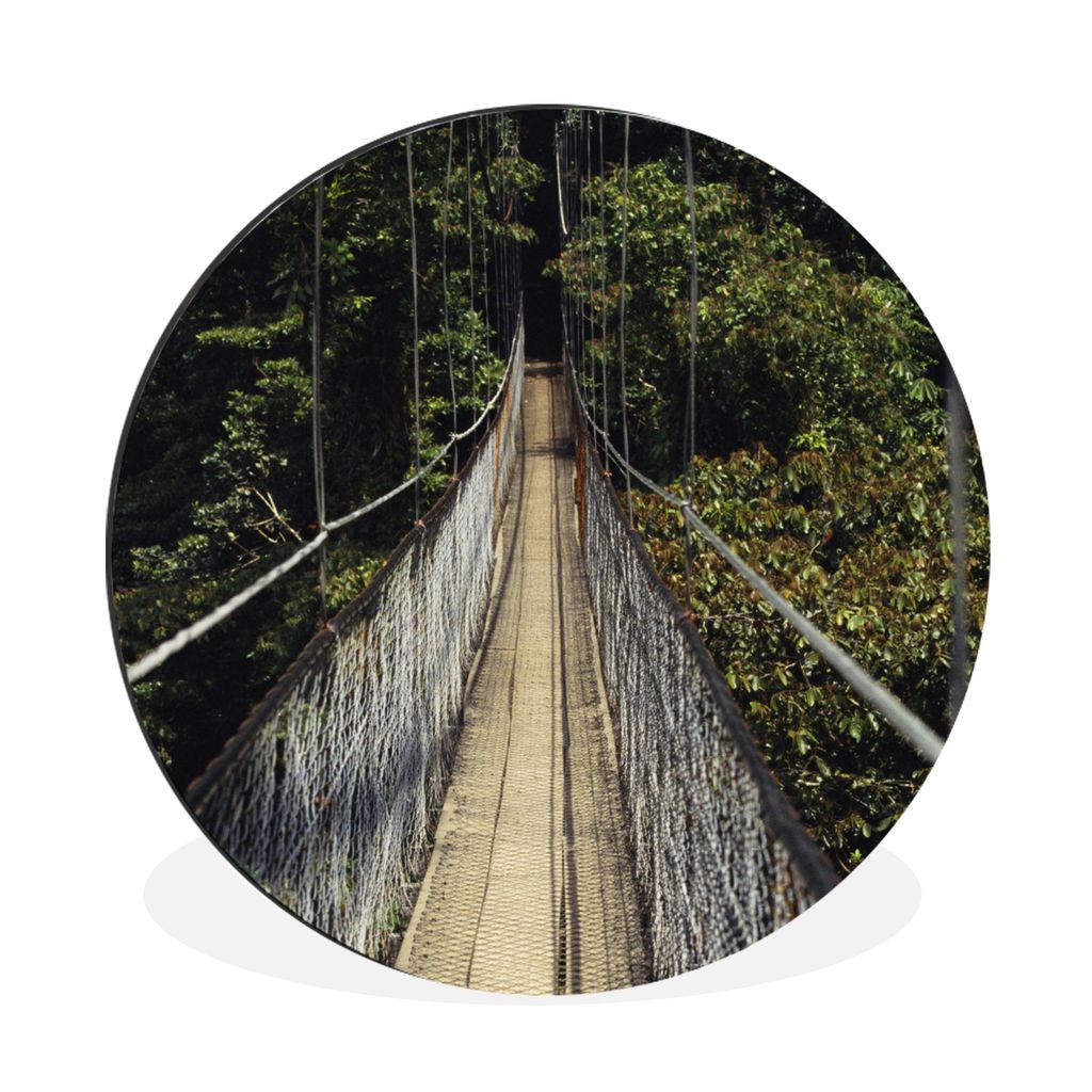 MuchoWow Aluminium Wandkreis Brücke - Natur - Korsika Ø 60 cm Wanddeko Modern Wohnzimmer - Wand Kreis - Wandbild - Schlafzimmer - Aluminium Bil...