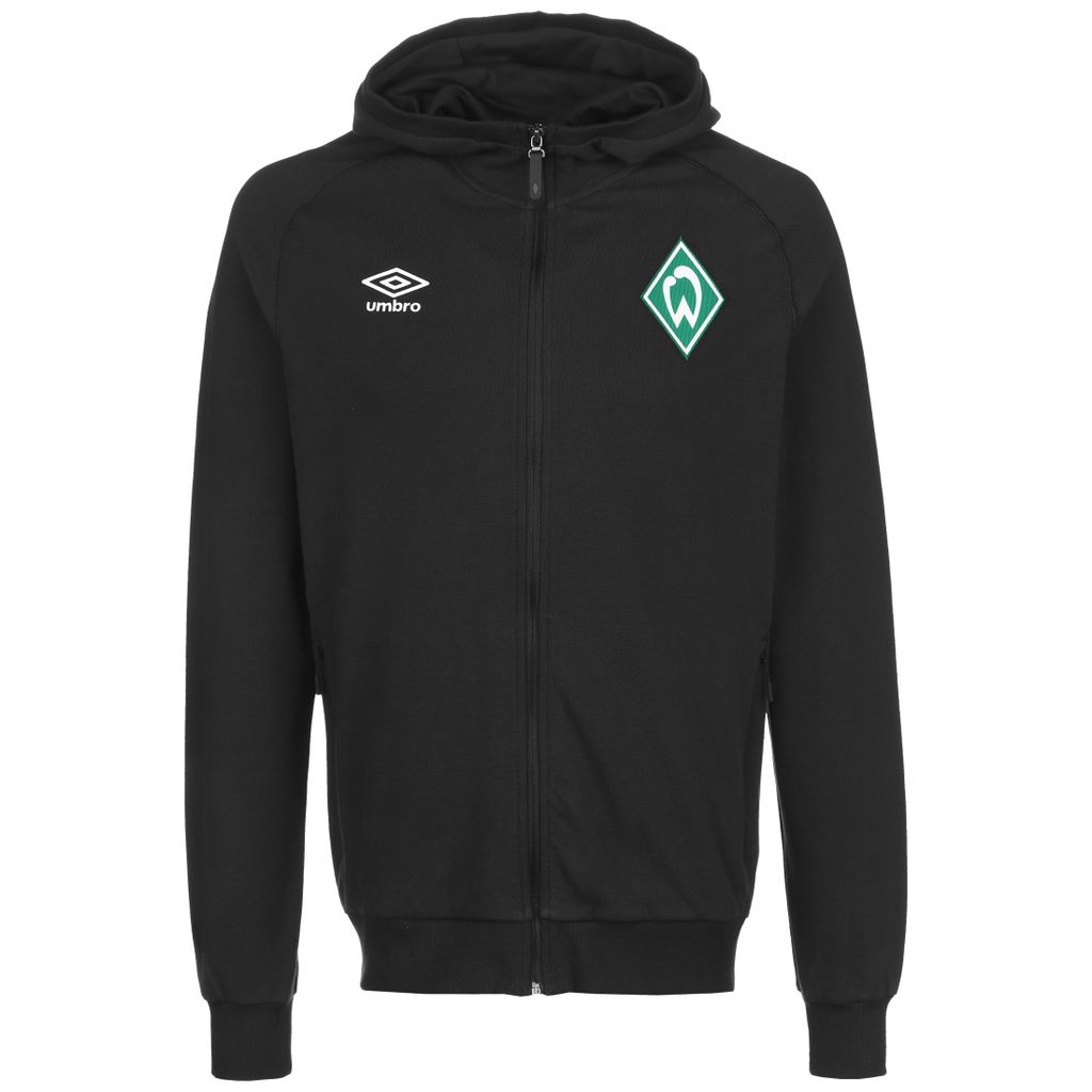 Umbro Werder Bremen Jacke mit Kapuze schwarz SVW Kapuzenjacke Hoodie Gr.S-3XL 
