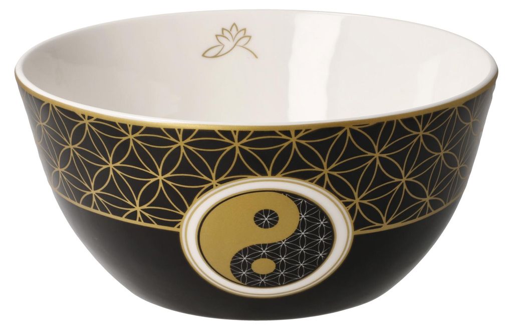 Goebel Schale Yin Yang schwarz, Fine Bone China, Bunt, 7 cm, 23500861