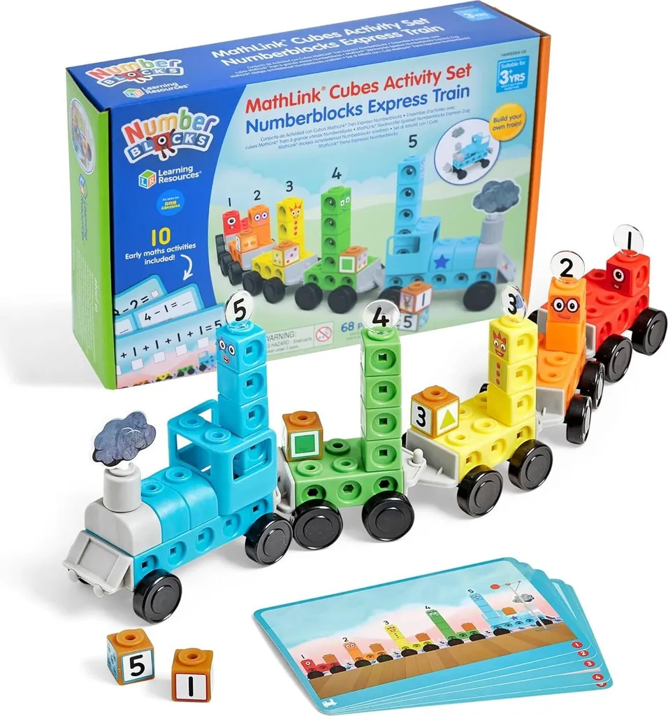 Learning Resources MathLink Cubes Numberblocks Express Train Set 115 Pcs