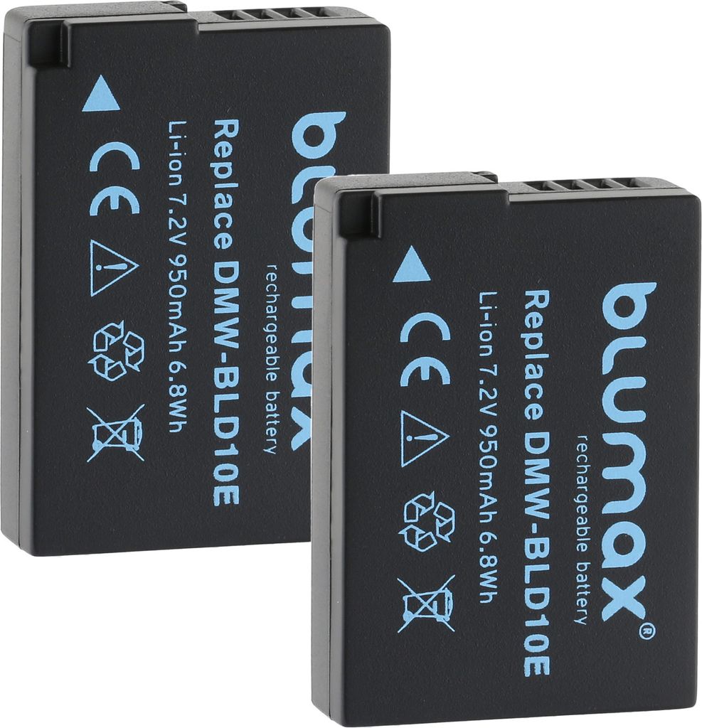 2x Blumax Akku für Panasonic DMW-BLD10E  DMW-BLD10PP  Produktbild 