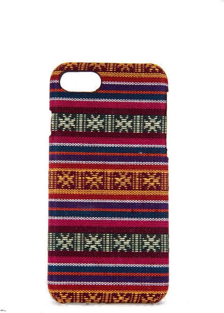 Handyhülle aus Stoff-Case für Apple iPhone 8 Cover Etuis Bumper Schale Pink