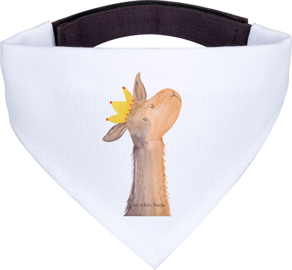 Mr. & Mrs. Panda Halstuch Hund Lamakopf König - Weiß - Geschenk, Lamas, Hunde Hals Tuch, für, Bandana, Dreieckstuch, Vorgesetzter, Mama, Lama, F...