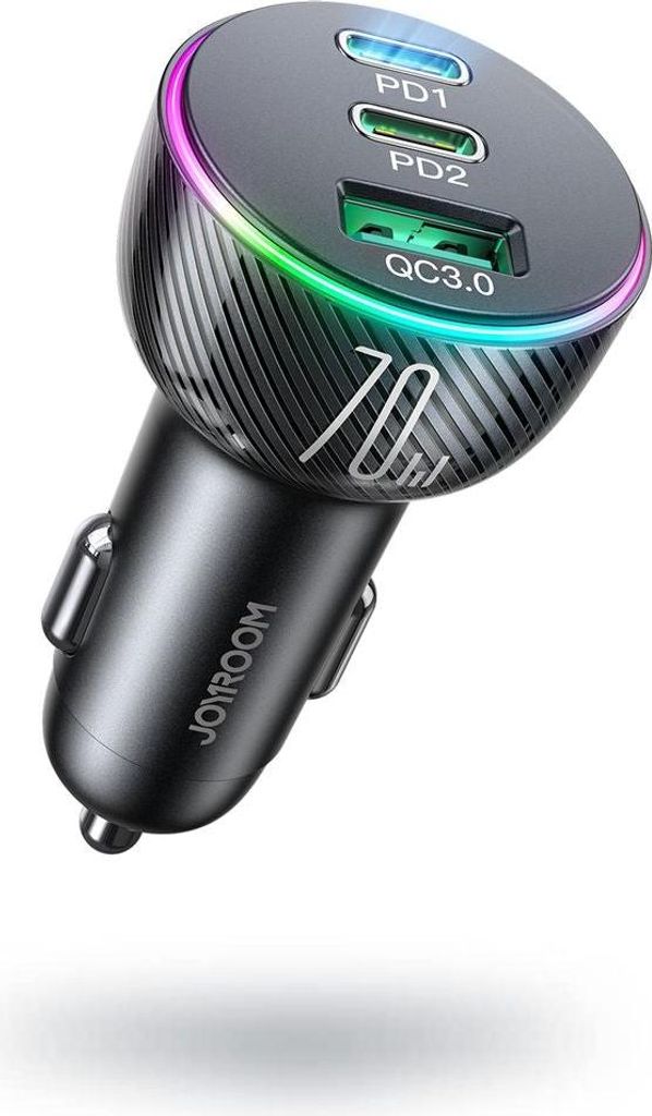 Joyroom ładowarka samochodowa 70W z 3 portami: USB, 2 x USB Zdjęcie produktu 