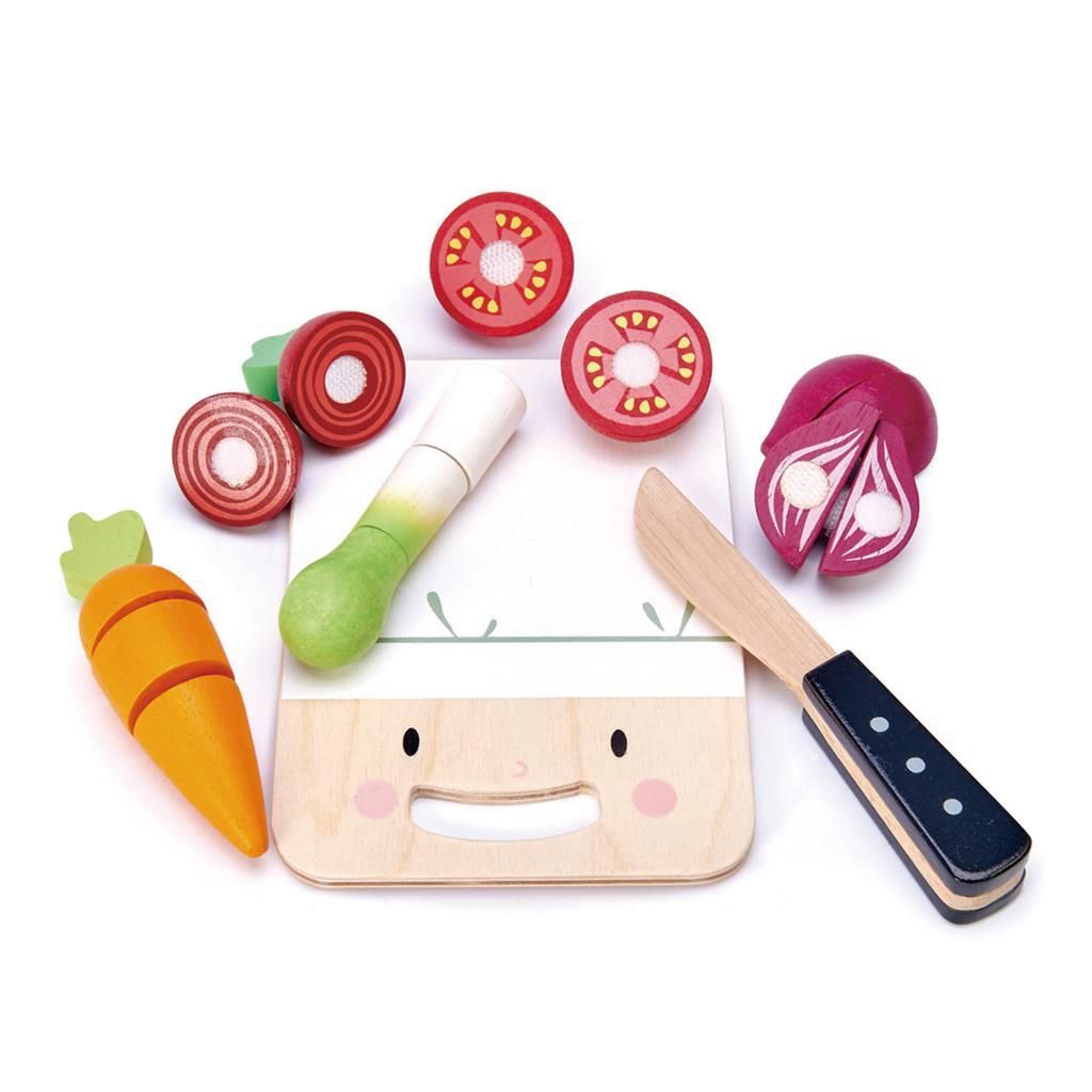 Tender Leaf Toys Schneidebrett & Gemüse (Material Holz, Kinderspielzeug) 7508274