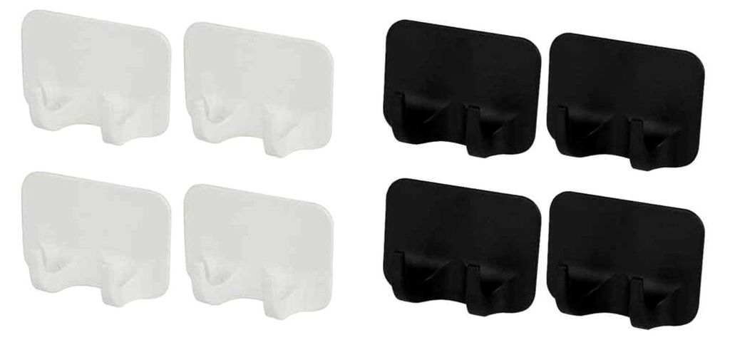 4 Haken Multifunktionale Aufhänger für Kleidung, Hüte und Handtaschen, Weiß