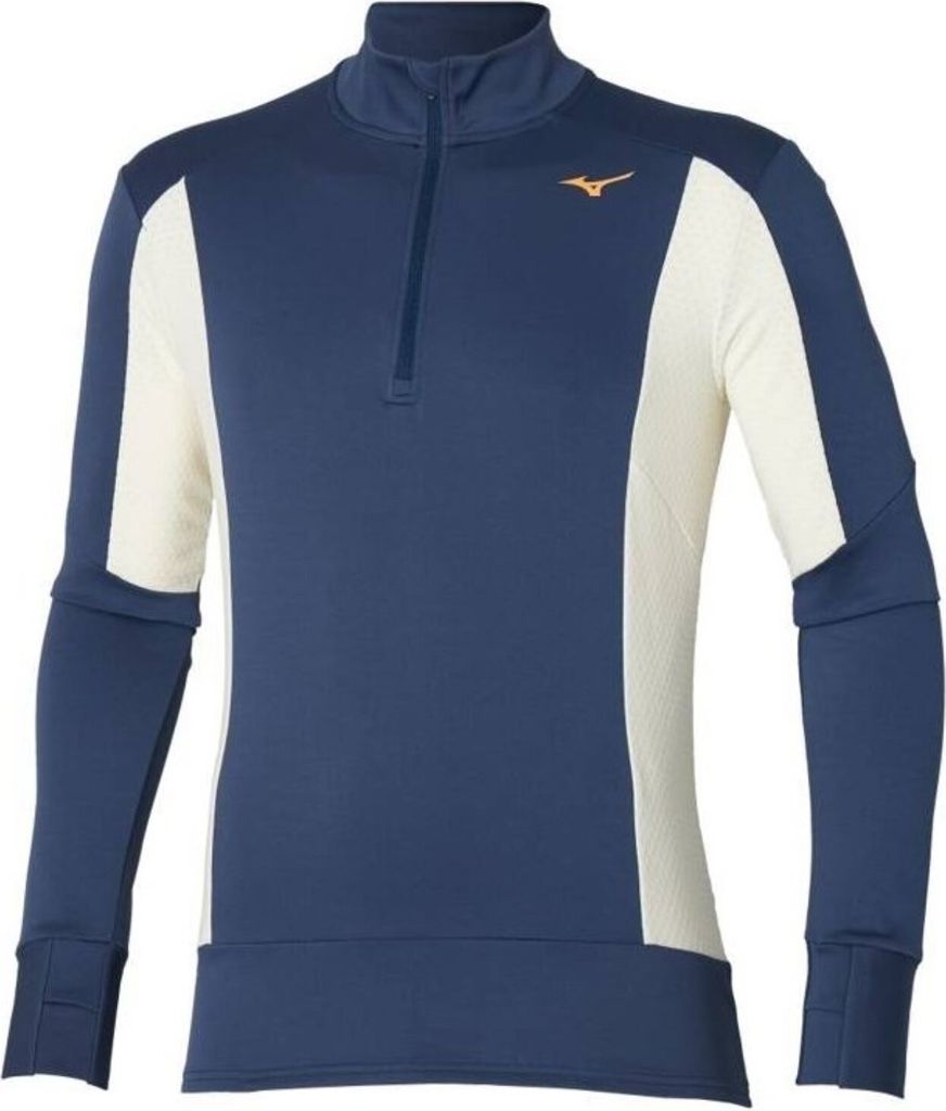 Mizuno Herren Lauf-Sweatshirt Warmalite Halbreißverschluss Daumenlöcher mit Reflexelementen