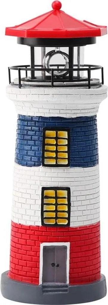 Lampe solaire phare maritime pour éclairage de jardin et balisage clôture
